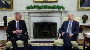 Joe Biden and House Speaker Kevin McCarthy reach ‘agreement in principle’ on raising US debt ceiling